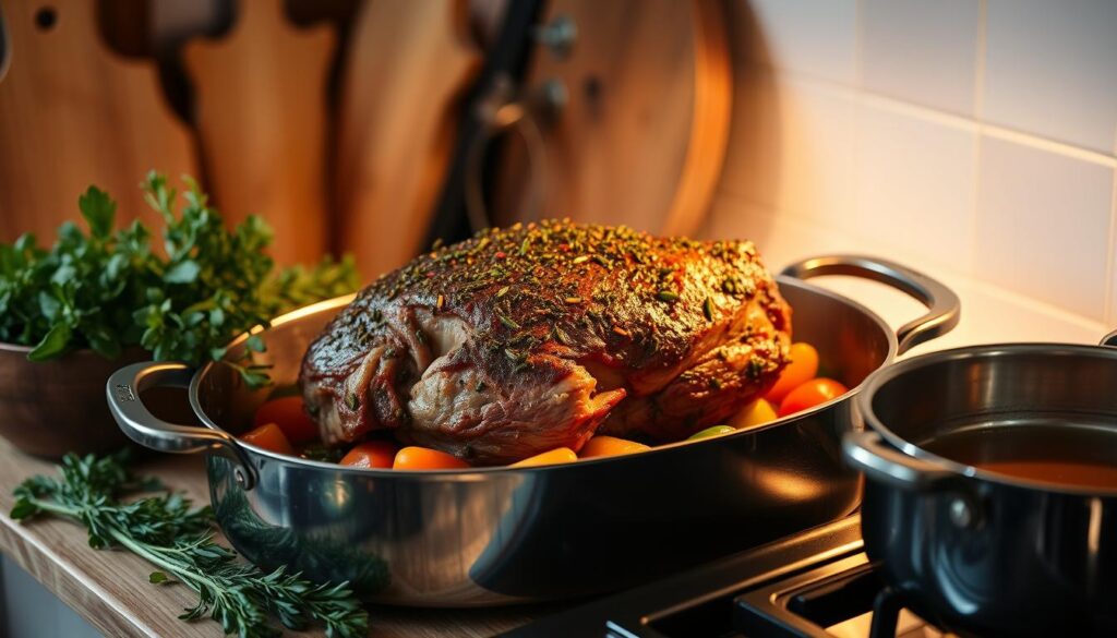 Cooking beef shoulder roast for dinner