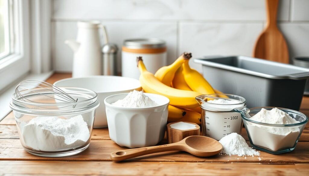 Essential baking tools for banana bread cooking