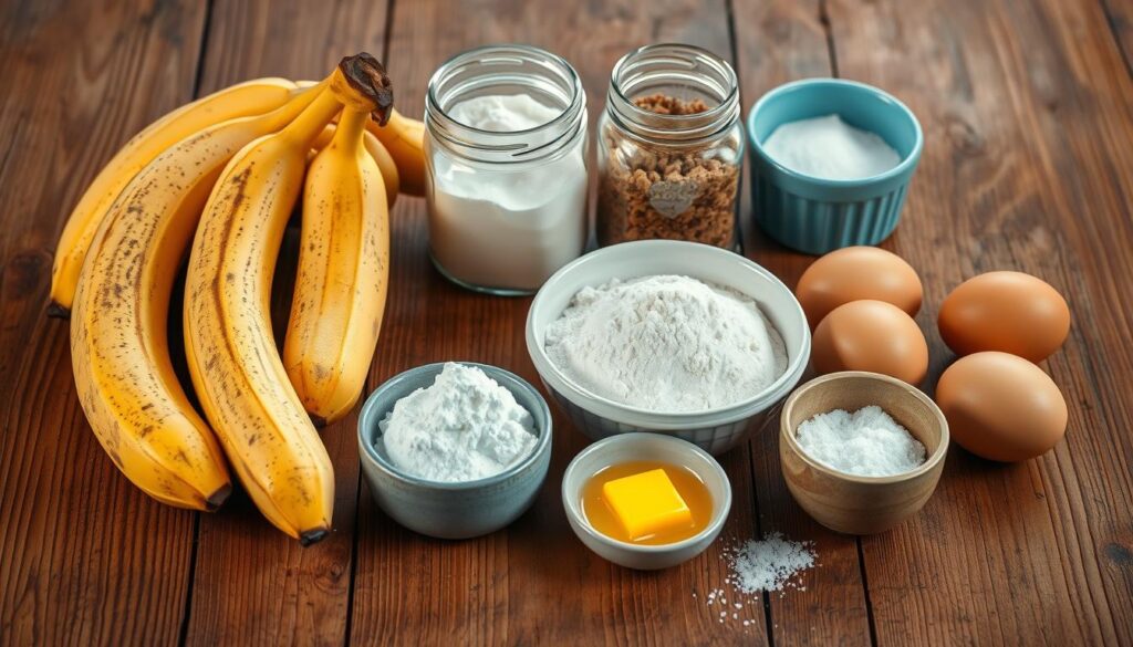 Essential banana bread ingredients