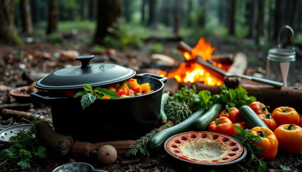 Vegetarian Camping Recipes in Dutch Oven