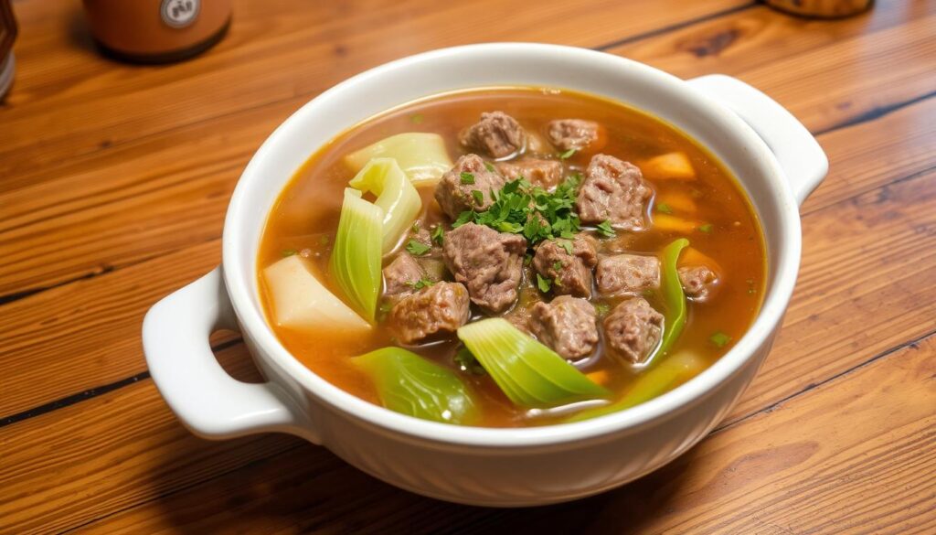 beef and cabbage soup