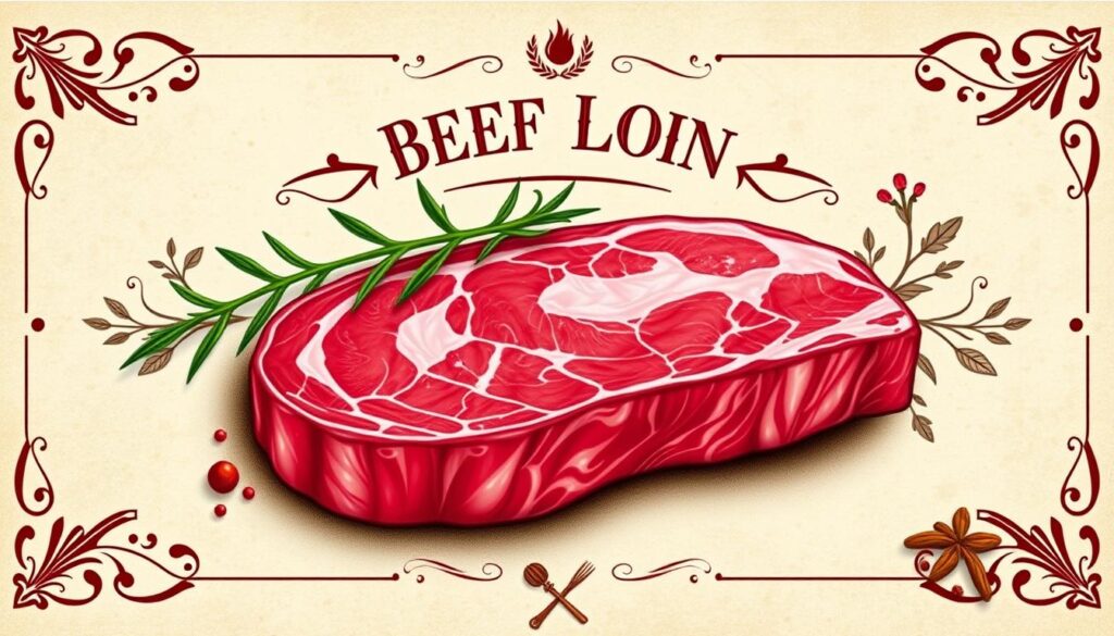 beef loin flat iron steak label