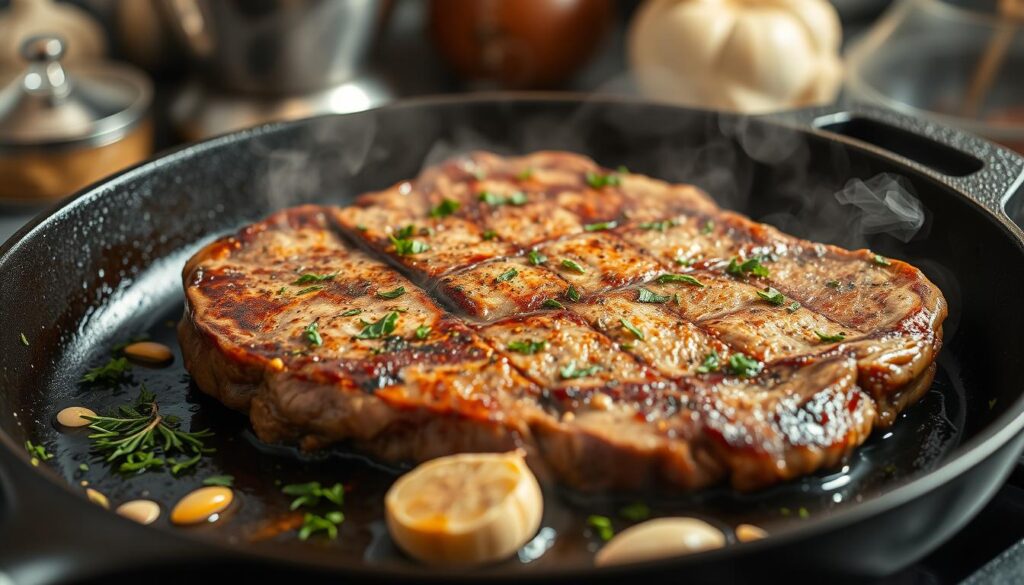 cooking flat iron steak