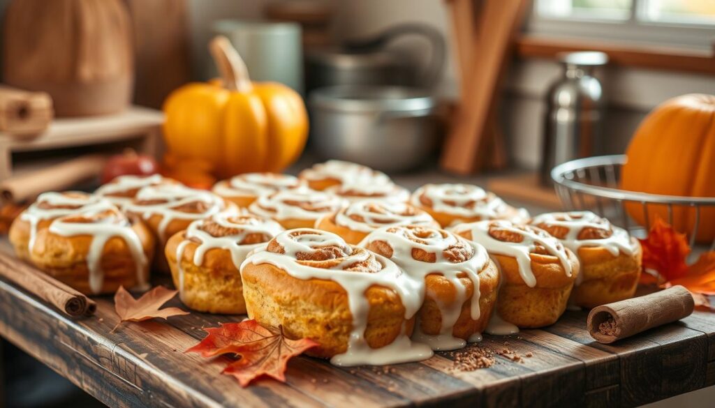 homemade pumpkin cinnamon rolls