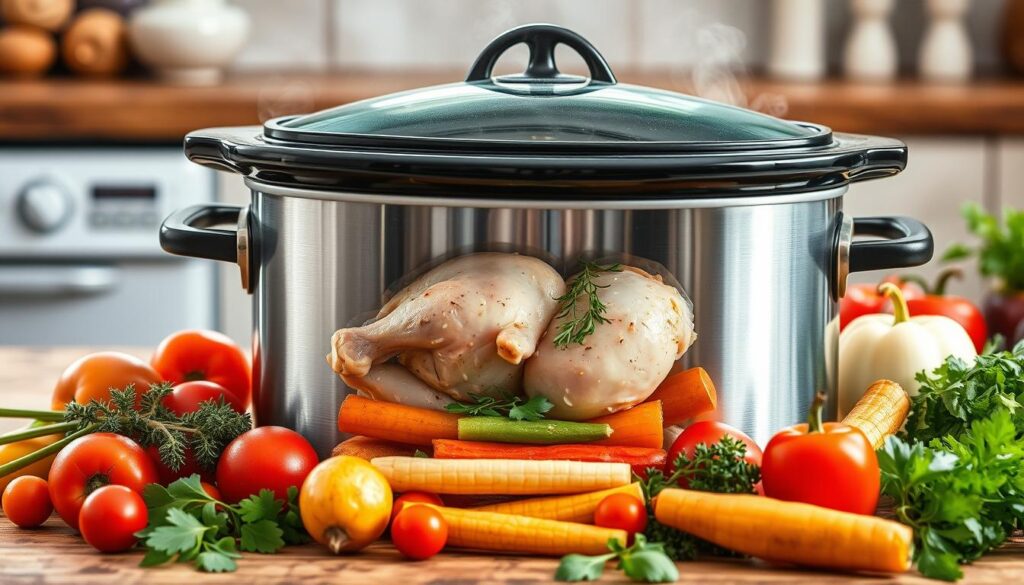 how long does frozen chicken take in crockpot