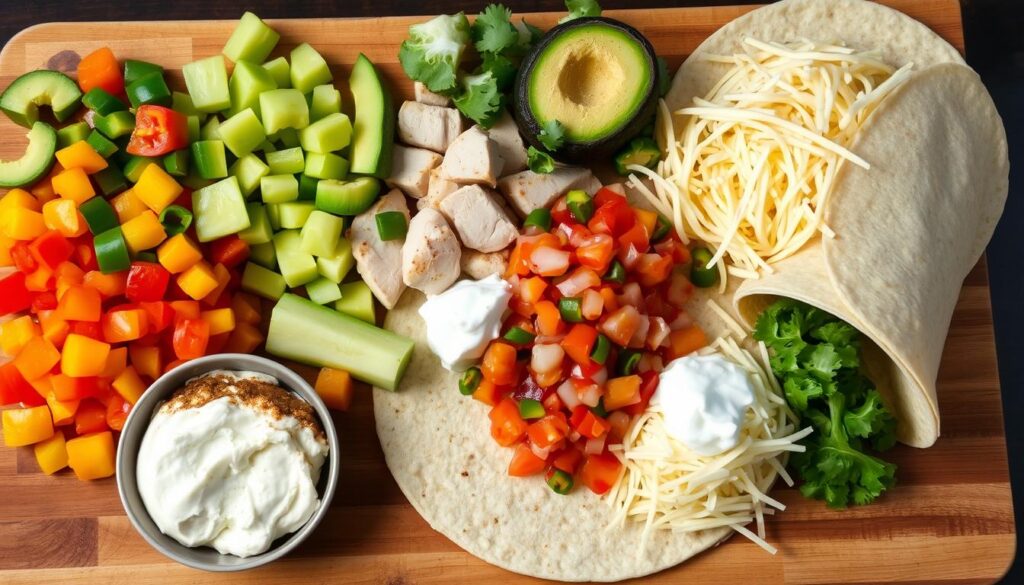 ingredients for chicken burrito recipe