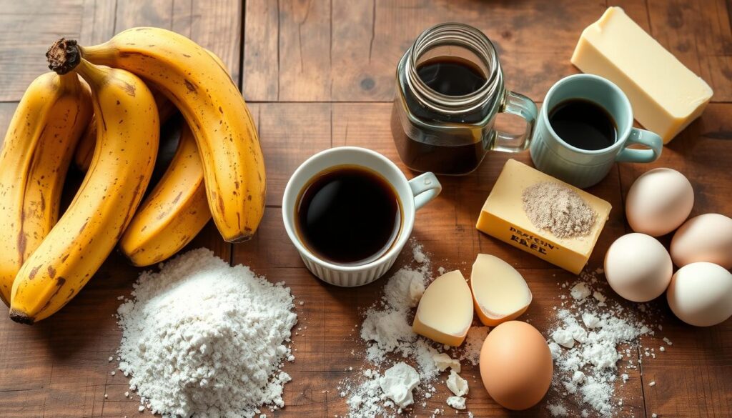 key ingredients banana bread