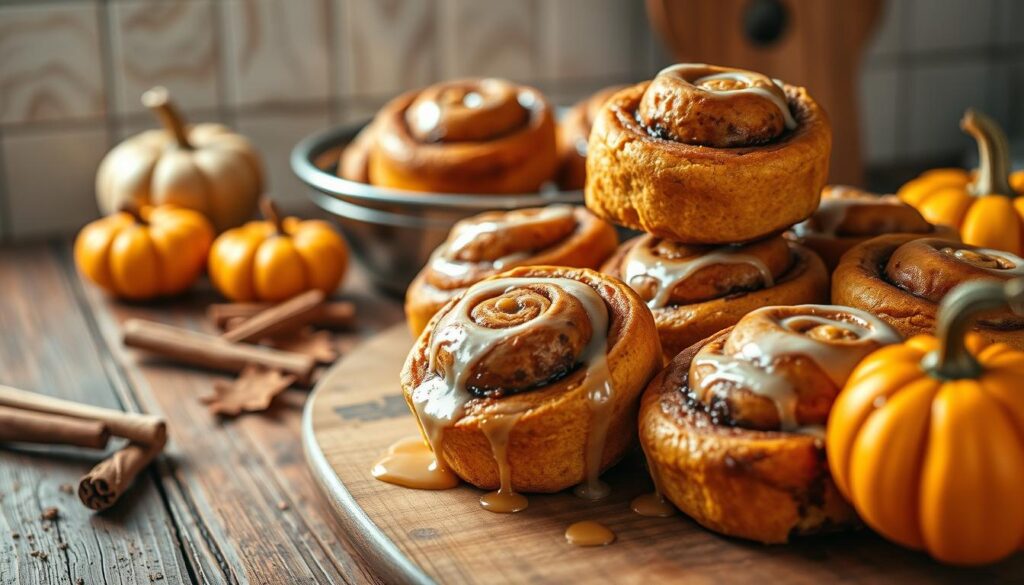 pumpkin spice cinnamon rolls recipe