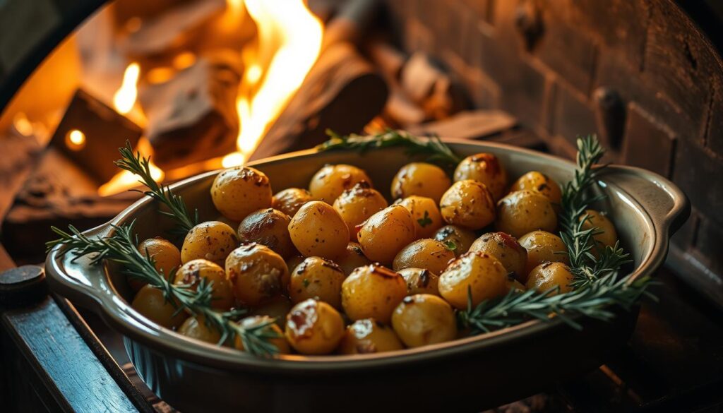 rustic potatoes in oven