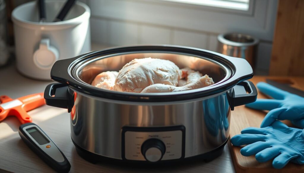 safety cooking frozen chicken