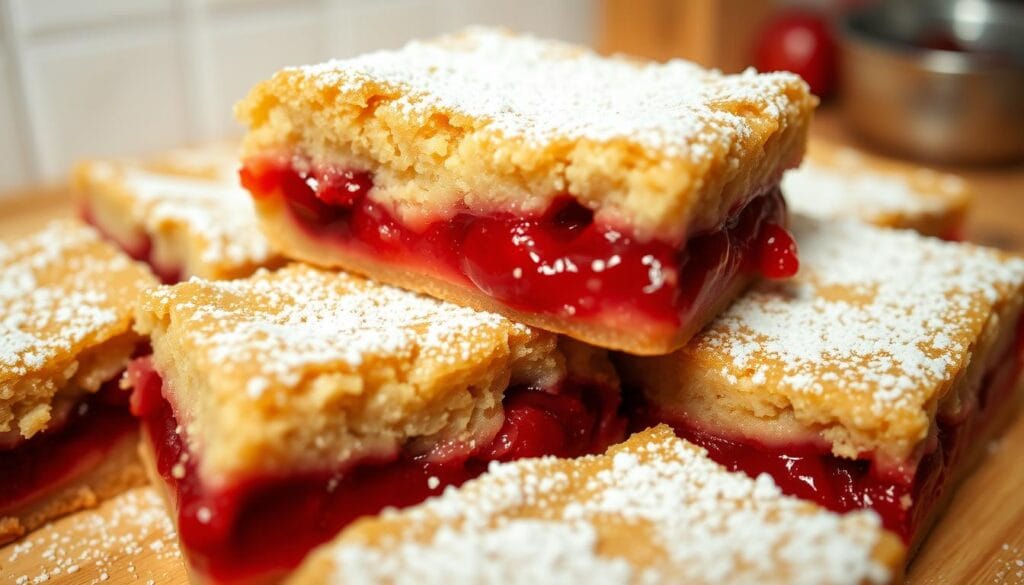 Cherry pie bars with cake mix texture tips