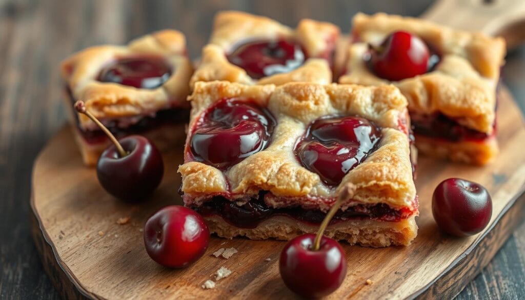 Cherry pie bars with canned cherries