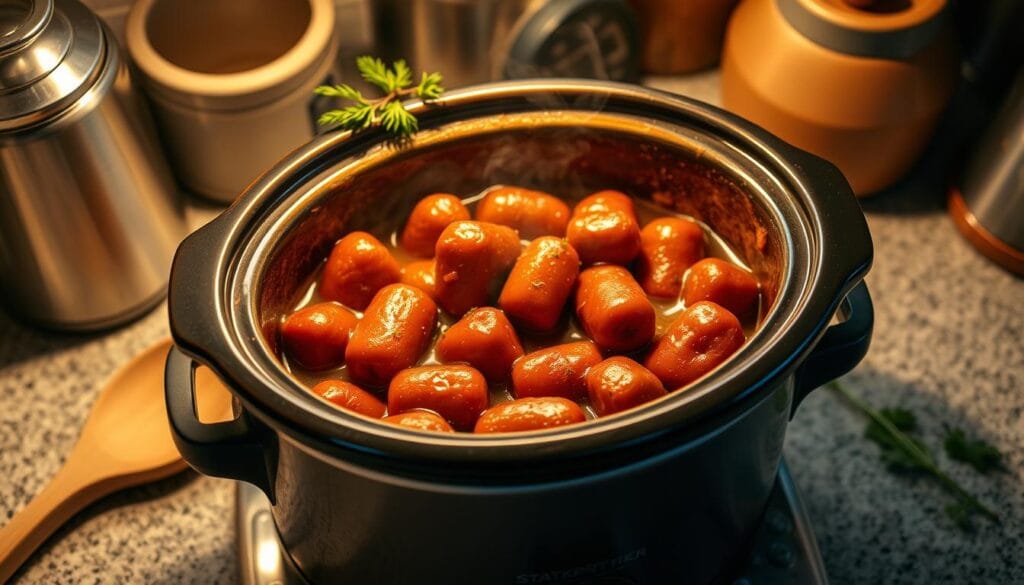 Cooking little smokies in a crockpot