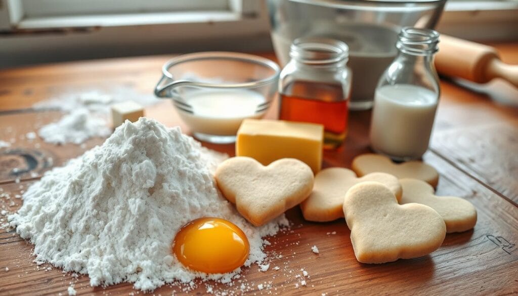 Heart shaped sugar cookies ingredients