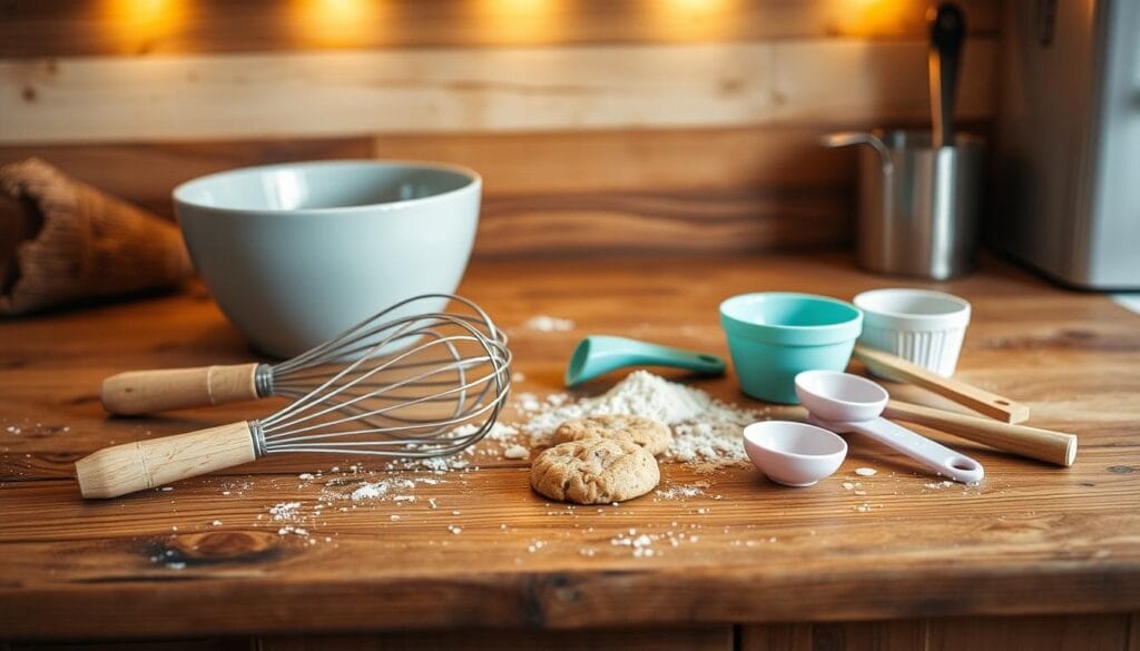 Kitchen tools for banana bread cookies