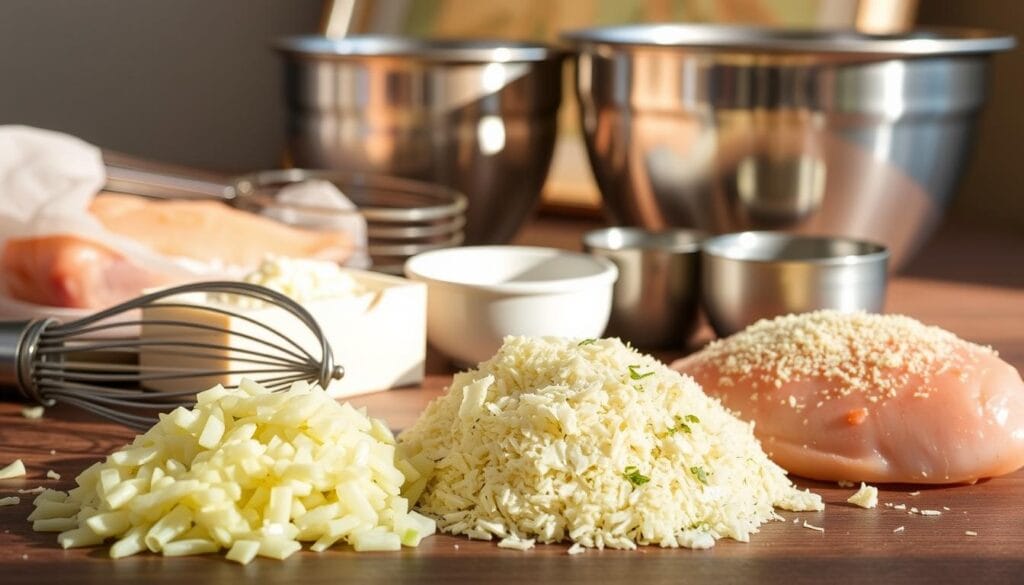 Kitchen tools for garlic parmesan crusted chicken