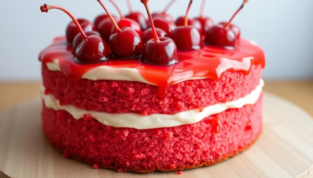 Maraschino cherry cake