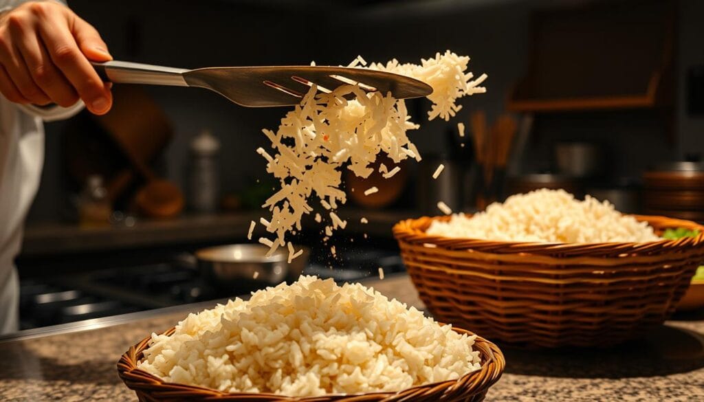 Rice preparation techniques for Benihana-style fried rice