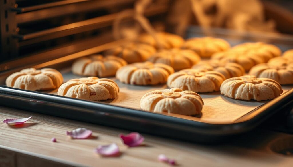 cherry blossom cookies baking