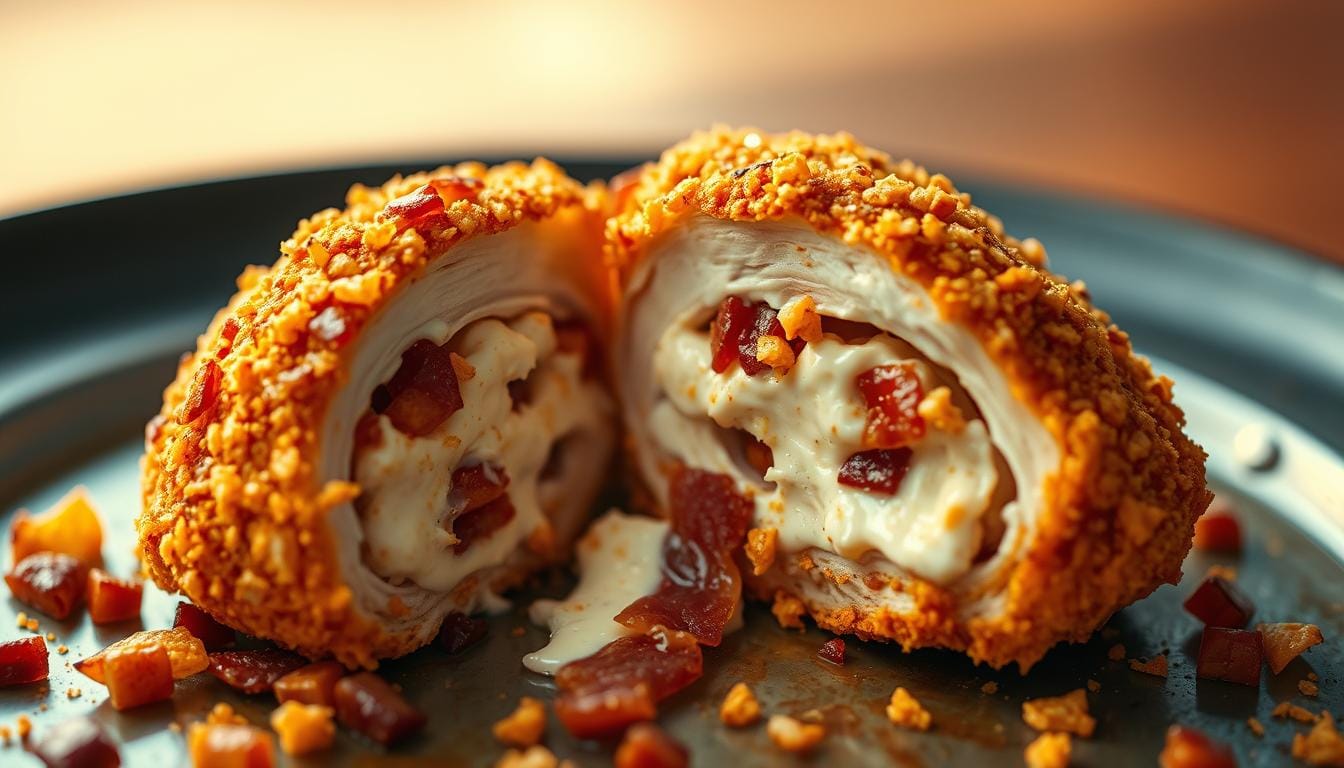 cream cheese and bacon stuffed doritos chicken