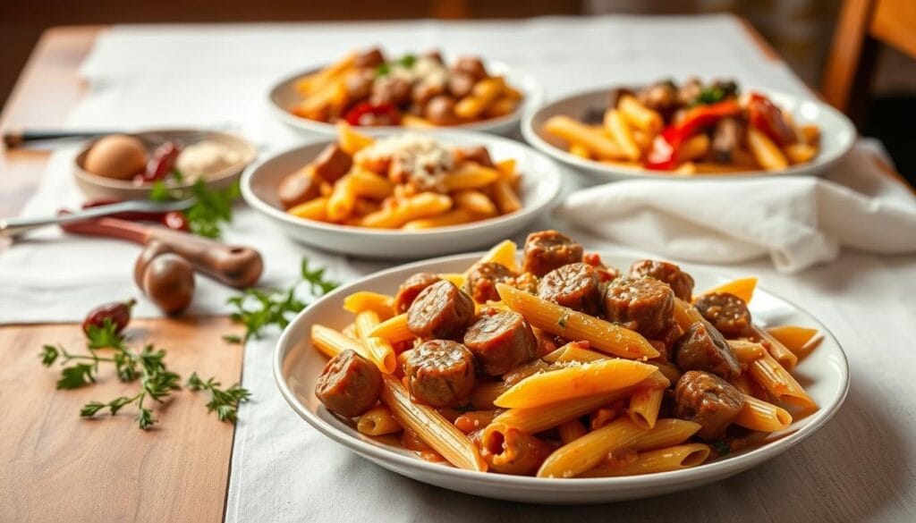 creamy sausage penne pasta variations