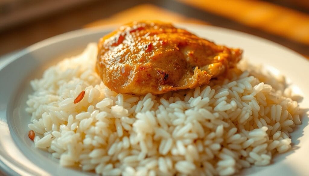 forgotten chicken with long grain rice