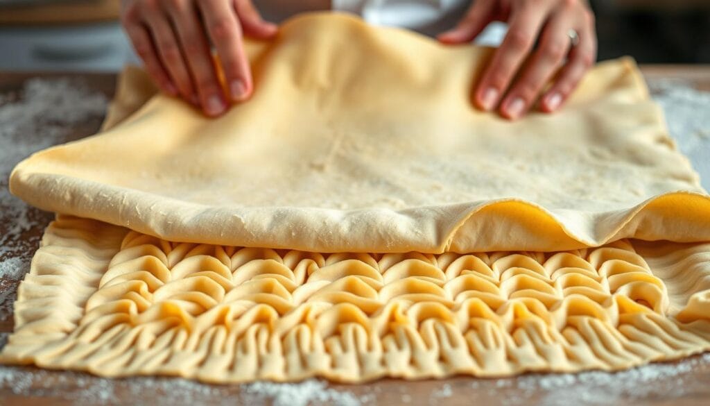 jalousie puff pastry rolling technique