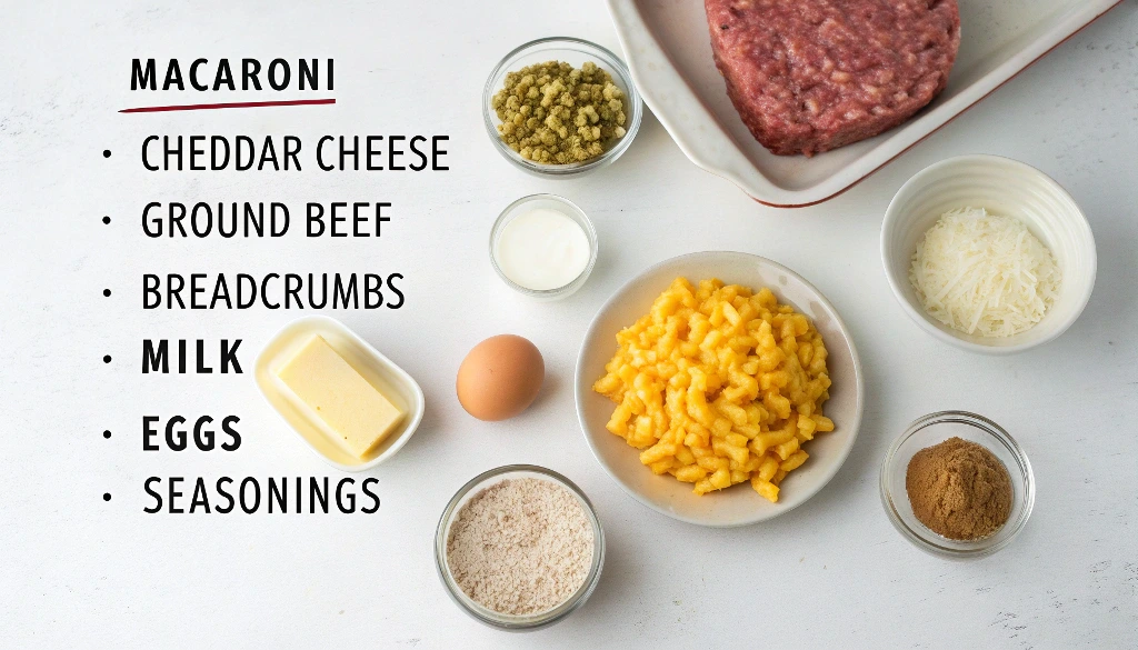 mac and cheese meatloaf casserole ingredients