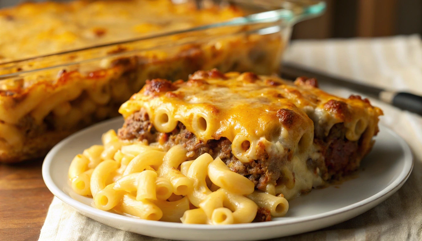 mac and cheese meatloaf casserole