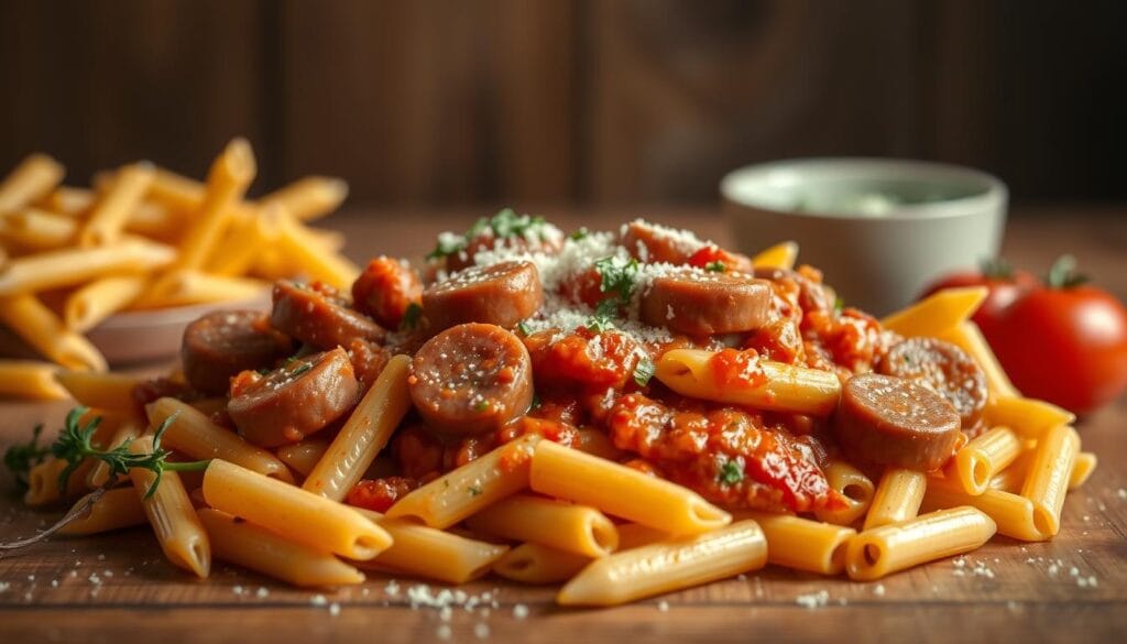 quick sausage penne pasta